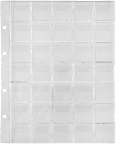 Файлы Silwerhof Create пвх 130мкм (упак.:5шт)для монет (35 ячеек)