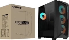 Корпус Gigabyte C301G черный без БП ATX 3x120mm 5x140mm 2xUSB3.0 audio bott PSU