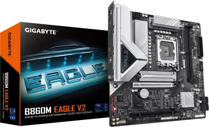 Материнская плата Gigabyte B860M EAGLE V2 Soc-1851 Intel B860 2xDDR5 mATX AC`97 8ch(7.1) 2.5Gg RAID+HDMI+DP