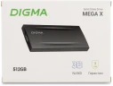 Накопитель SSD Digma USB3.2 Gen2x2 512GB DGSM8512G2MGG MEGA X 1.8" темно-серый