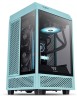 Корпус Thermaltake The Tower 100 Turquoise голубой без БП miniITX 1x120mm 3x140mm 2xUSB3.0 audio bott PSU