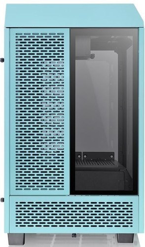 Корпус Thermaltake The Tower 100 Turquoise голубой без БП miniITX 1x120mm 3x140mm 2xUSB3.0 audio bott PSU