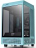 Корпус Thermaltake The Tower 100 Turquoise голубой без БП miniITX 1x120mm 3x140mm 2xUSB3.0 audio bott PSU