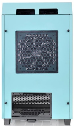 Корпус Thermaltake The Tower 100 Turquoise голубой без БП miniITX 1x120mm 3x140mm 2xUSB3.0 audio bott PSU