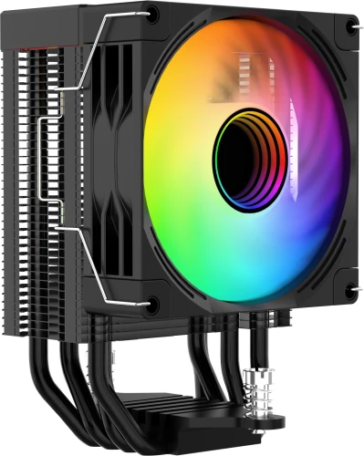 Устройство охлаждения(кулер) Bloody BD-AC150-ARGB1 ARGB Soc-AM5/AM4/1200/1700/1851 черный 4-pin 11-23dB Al+Cu LCD 150W 365gr Ret (BD-AC150-ARGB1-BK)