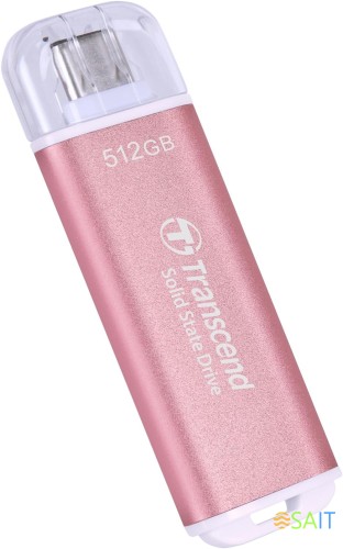 Накопитель SSD Transcend USB-C 512GB TS512GESD300P ESD300 розовый