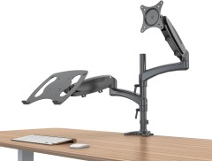 Кронштейн для монитора/ноутбука Cactus CS-VM-LH08-BK черный 13"-32" макс.16кг настольный поворот и наклон