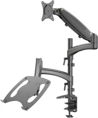 Кронштейн для монитора/ноутбука Cactus CS-VM-LH08-BK черный 13"-32" макс.16кг настольный поворот и наклон