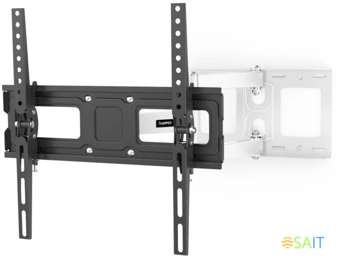 Кронштейн для телевизора Hama 00220856 черный 32"-65" макс.35кг настенный поворотно-выдвижной и наклонный