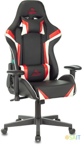 Кресло игровое Zombie Z4 черный/красный эко.кожа крестов. пластик