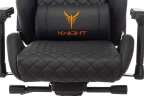 Кресло игровое Knight TITAN черный ромбик эко.кожа с подголов. крестов. металл