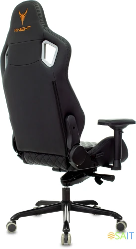 Кресло игровое Knight TITAN черный ромбик эко.кожа с подголов. крестов. металл