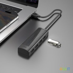 Разветвитель USB Hoco HB41 4порт. черный