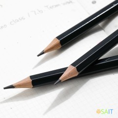 Набор карандашей ч/г Deli EC033-MT 2.2мм HB шестигран. черный блистер (3шт) ластик