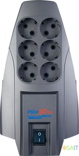 Сетевой фильтр Pilot X-Pro 7м (6 розеток) серый (коробка)