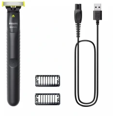 Триммер Philips OneBlade QP1424/10 черный (насадок в компл:2шт)