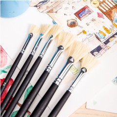 Набор кистей Deli 73896 Arte Nuevo синтетика плоск. дерев.лакир.ручка