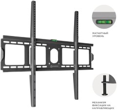 Кронштейн для телевизора Onkron UF4 черный 55"-100" макс.75кг настенный фиксированный