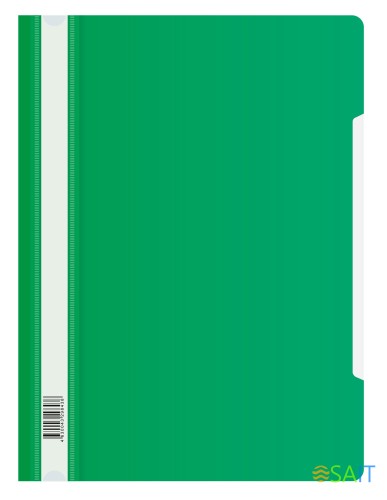 Папка-скоросшиватель Бюрократ Люкс -PSL20GRN A4 прозрач.верх.лист пластик зеленый 0.14/0.18