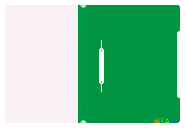 Папка-скоросшиватель Бюрократ Люкс -PSL20GRN A4 прозрач.верх.лист пластик зеленый 0.14/0.18