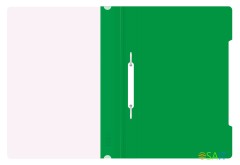 Папка-скоросшиватель Бюрократ Люкс -PSL20GRN A4 прозрач.верх.лист пластик зеленый 0.14/0.18