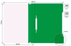 Папка-скоросшиватель Бюрократ Люкс -PSL20GRN A4 прозрач.верх.лист пластик зеленый 0.14/0.18