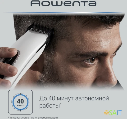Триммер Rowenta TN1400F1 белый/черный (насадок в компл:2шт)