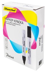 Маркер лаковый Silwerhof Paint пулевидный пиш. наконечник 2-4мм металический корпус черный