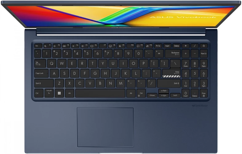Ноутбук Asus Vivobook 15 X1504ZA-BQ1143 Core i3 1215U 8Gb SSD512Gb Intel UHD Graphics 15.6" IPS FHD (1920x1080) без ОС blue WiFi BT Cam (90NB1021-M01NX0)