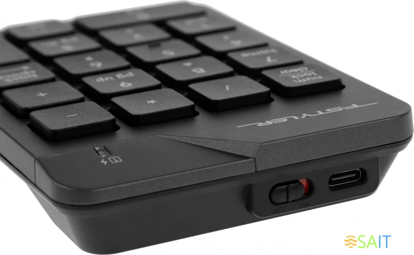 Числовой блок + мышь A4Tech Fstyler FG1600C Air клав:серый мышь:серый/черный USB беспроводная slim (FG1600C)