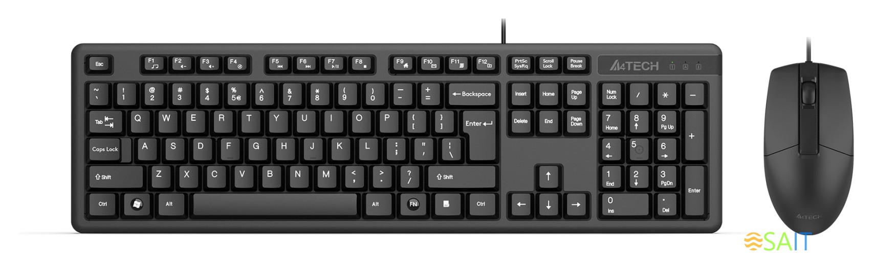 Клавиатура + мышь A4Tech KK-3330S клав:черный мышь:черный USB (KK-3330S USB (BLACK))