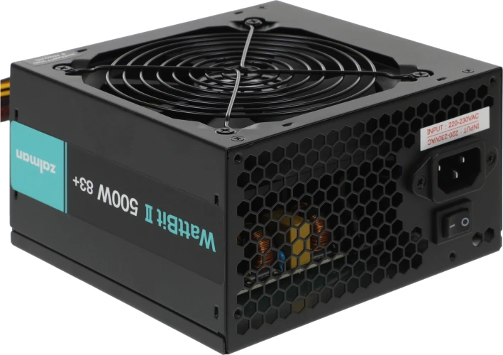 Блок питания Zalman ATX 500W ZM500-XEII (20+4pin) PPFC 120mm fan 4xSATA RTL