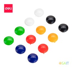 Магнит Deli E7824 для досок ассорти d20мм круглый (упак.:12шт)