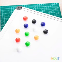 Магнит Deli E7824 для досок ассорти d20мм круглый (упак.:12шт)