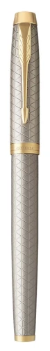 Ручка перьев. Parker IM Premium F323 (1931684) Grey GT F сталь нержавеющая подар.кор.