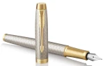 Ручка перьев. Parker IM Premium F323 (1931684) Grey GT F сталь нержавеющая подар.кор.