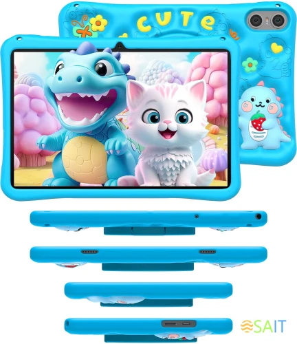 Планшет Teclast P30T Kids A523 (1.8) 8C RAM4Gb ROM64Gb 10.1" IPS 1280x800 Android 14 синий 5Mpix 2Mpix BT WiFi microSD 256Gb 6000mAh 10hr