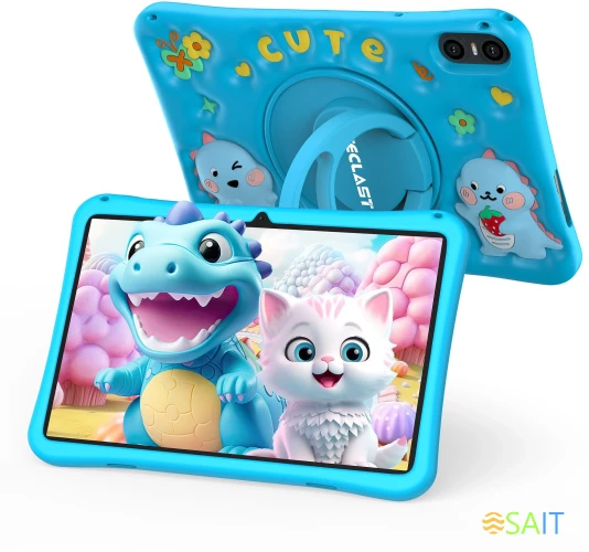 Планшет Teclast P30T Kids A523 (1.8) 8C RAM4Gb ROM64Gb 10.1" IPS 1280x800 Android 14 синий 5Mpix 2Mpix BT WiFi microSD 256Gb 6000mAh 10hr