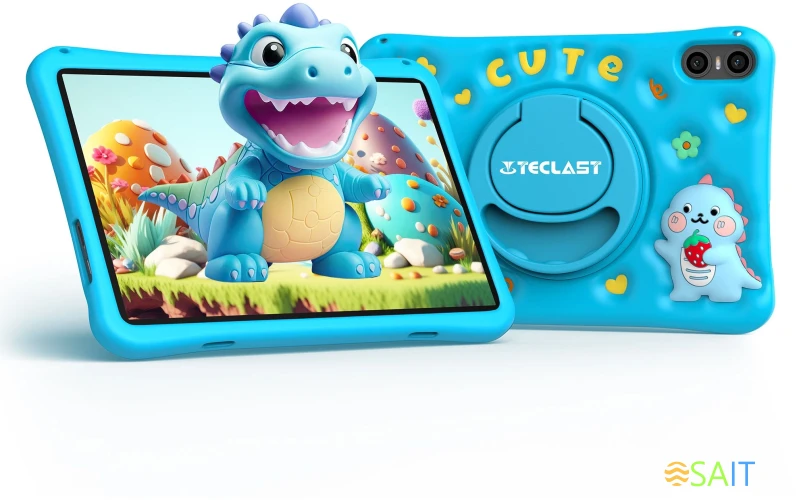 Планшет Teclast P30T Kids A523 (1.8) 8C RAM4Gb ROM64Gb 10.1" IPS 1280x800 Android 14 синий 5Mpix 2Mpix BT WiFi microSD 256Gb 6000mAh 10hr