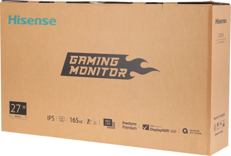 Монитор Hisense 27" 27G7H темно-серый IPS Mini-LED LED 16:9 HDMI Piv 600cd 178гр/178гр 2560x1440 170Hz FreeSync Premium DP Quad 2K (1440p) 6.8кг