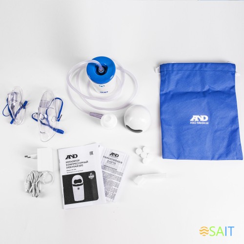 Ингалятор A&D CN-236 компрессорный портативный белый