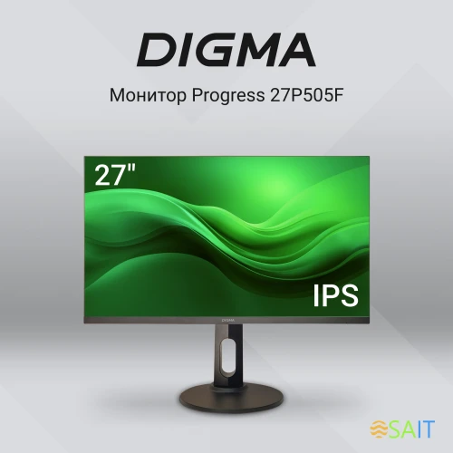 Монитор Digma 27" Progress 27P505F черный IPS LED 16:9 HDMI M/M матовая HAS Piv 300cd 178гр/178гр 1920x1080 75Hz G-Sync FreeSync DP FHD 4.3кг