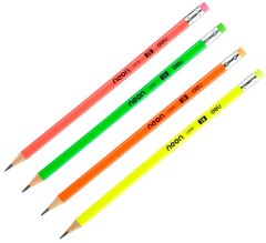 Карандаш ч/г Deli Neon EU51800 2B трехгран. тополь карт.кор. (12шт) ластик
