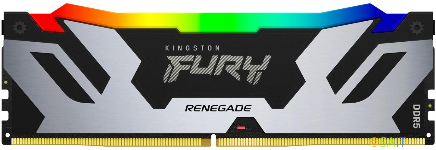 Память DDR5 32GB 6400MHz Kingston KF564C32RSA-32 Fury Renegade XMP RGB RTL Gaming PC5-51200 CL32 DIMM 288-pin 1.4В quad rank с радиатором Ret
