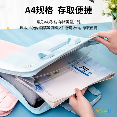 Папка-портфель Deli 72561BLUE 13 отдел. A4 терилен синий