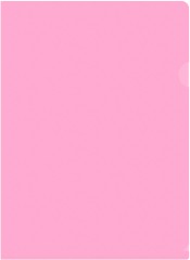 Папка-уголок Бюрократ Pastel -EPAST/PINK A4 пластик 0.18мм розовый