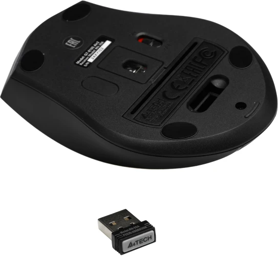 Мышь A4Tech G7-810S Air2 черный оптическая 2000dpi silent беспров. USB для ноутбука 7but