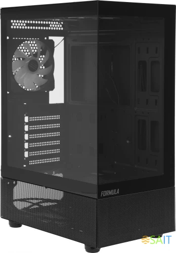 Корпус Formula Crystal Z1 PLUS черный без БП ATX 2x120mm 2xUSB2.0 1xUSB3.0 audio bott PSU