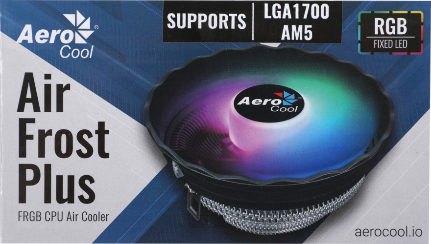 Устройство охлаждения(кулер) Aerocool Air Frost Plus RGB Soc-AM5/AM4/1200/1700/1851 черный 3-pin 24dB Al 110W 360gr Ret (AIR FROST PLUS FRGB 3P)
