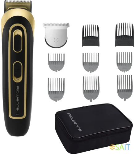 Триммер Rowenta TN9118F0 черный/золотистый (насадок в компл:9шт)